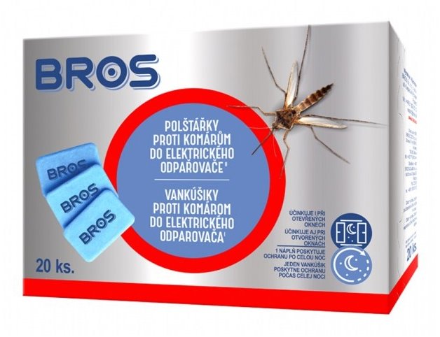 BROS Vankúšiky proti komárom do elektrického odparovača 20 ks