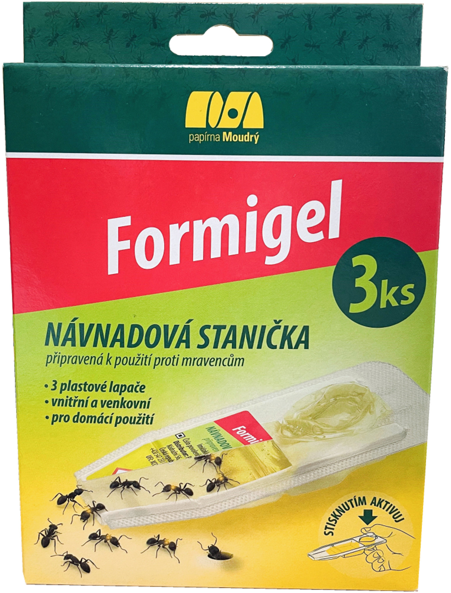 PAPÍRNA MOUDRÝ Formigel Stanička proti mravcom 3× 5 g