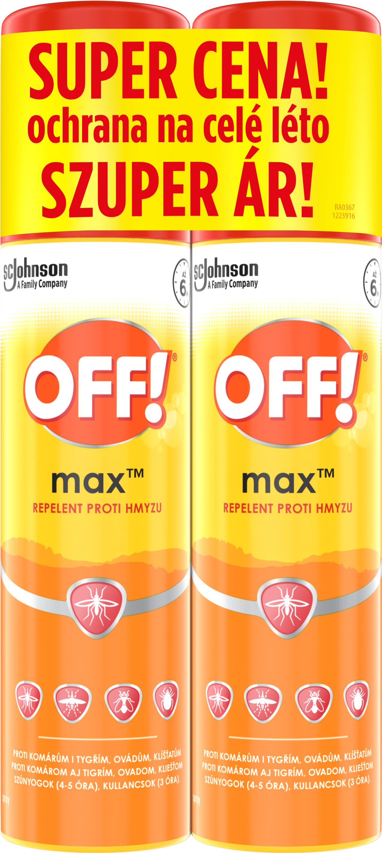 OFF! Max Aerosól 2× 100 ml
