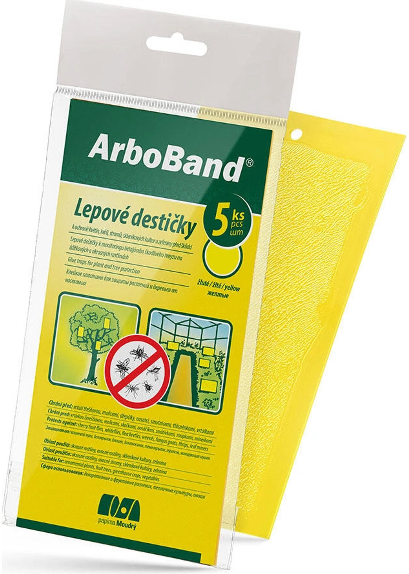 PAPÍRNA MOUDRÝ ArboBand Lepové doštičky žlté