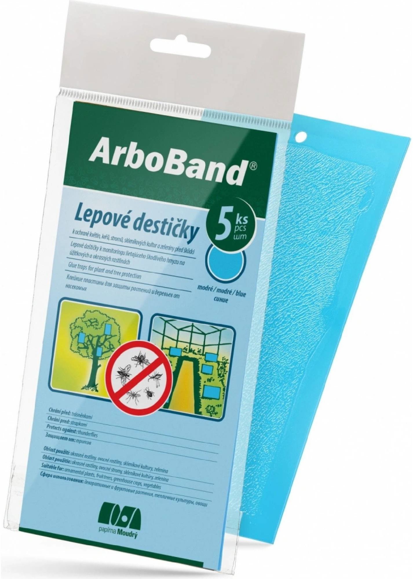PAPÍRNA MOUDRÝ ArboBand Lepové doštičky modré