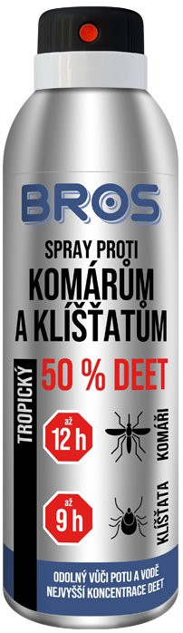 BROS sprej proti komárom a kliešťom 180 ml