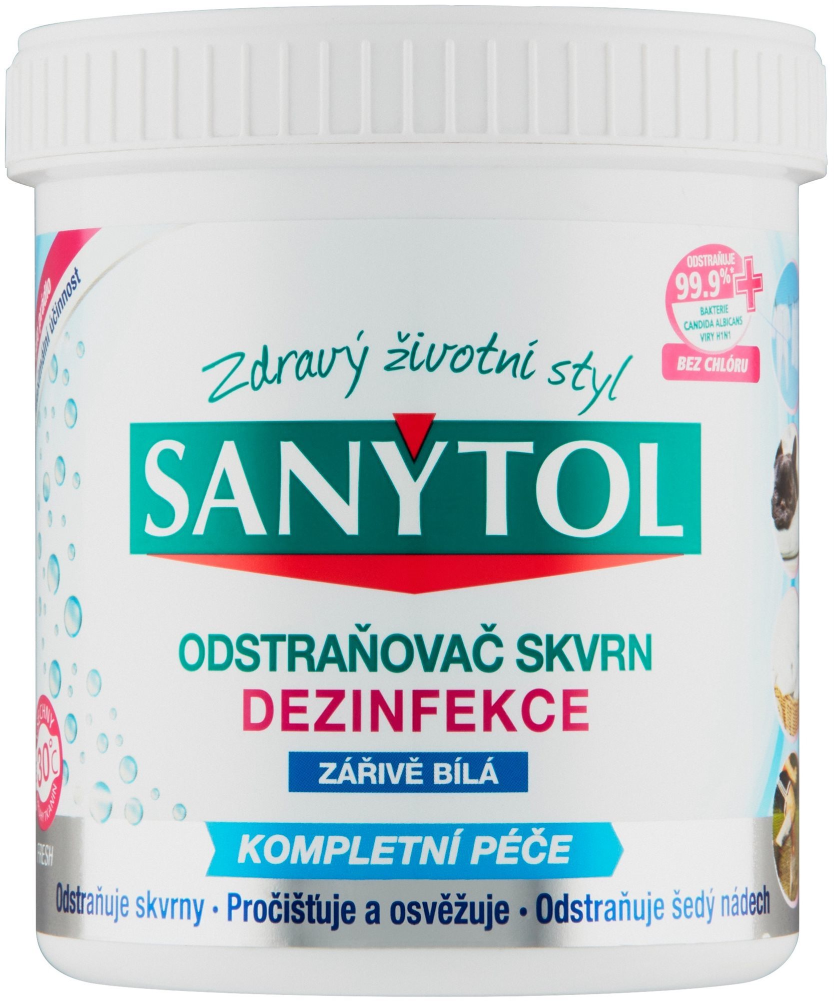 SANYTOL Dezinfekčný odstraňovač škvŕn bieliaci 450 g