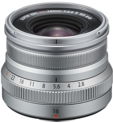Fujifilm Fujinon XF 16 mm f/2,8 R WR strieborný