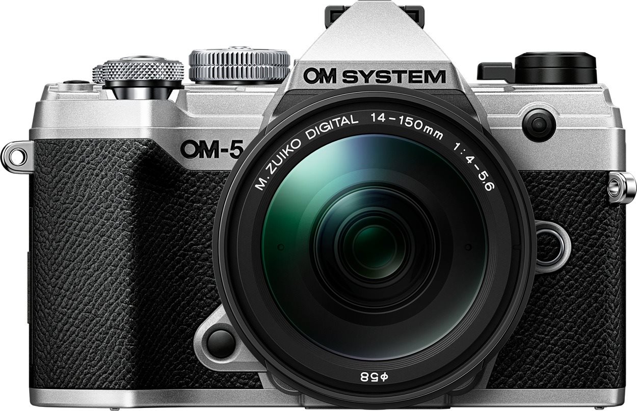 OM SYSTEM OM-5 kit 14 – 150 mm strieborný