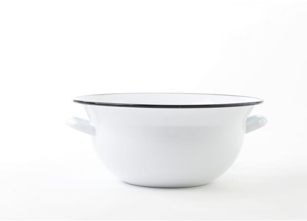 Olymp smaltovaný vandeľ/krajáč 34 cm, 7,5 l, biely