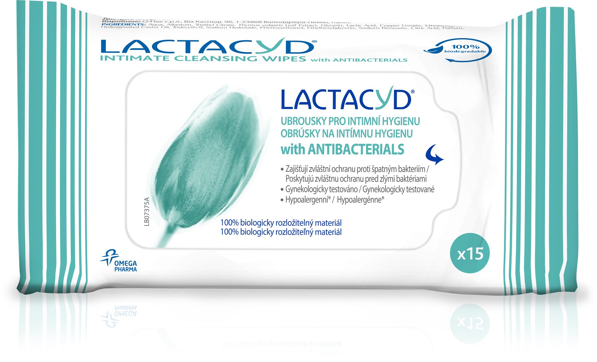 LACTACYD Wipes Antibacterial 15 ks