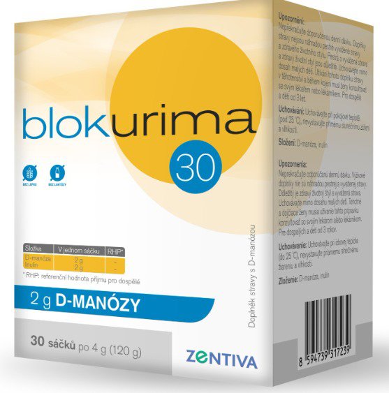 Blokurima 2 g D-manózy vrecká 30 × 4 g
