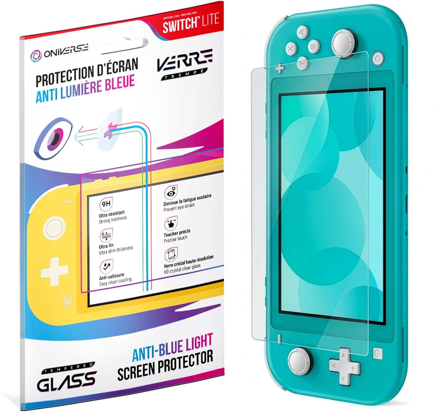 ONIVERSE Ochranné sklo Anti-Blue Light pro Nintendo Switch Lite