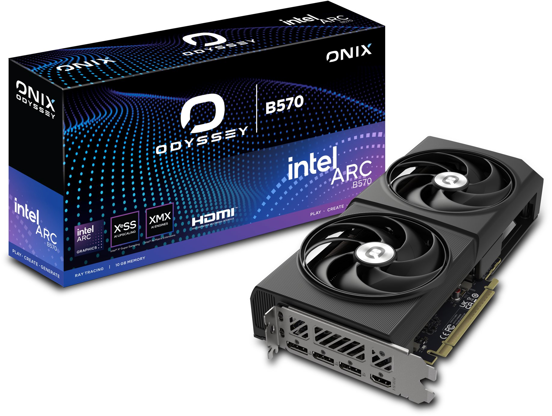 ONIX ODYSSEY Intel Arc B570 GDDR6 10GB