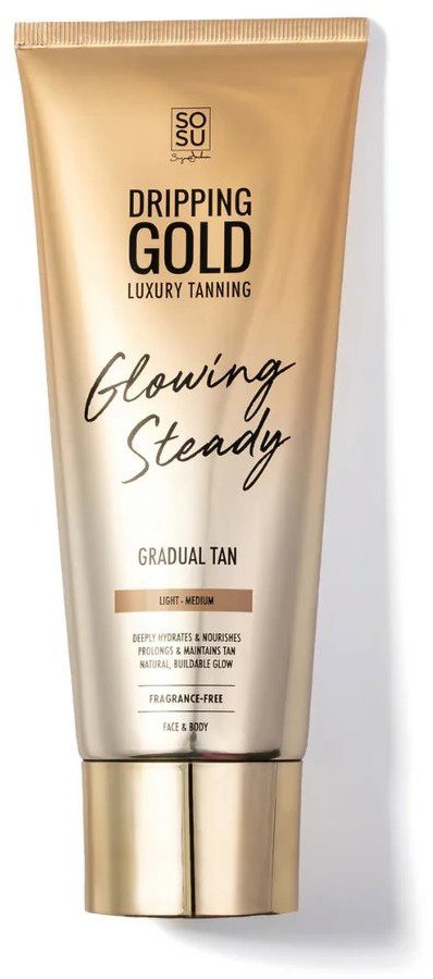 DRIPPING GOLD Glowing Steady Samoopaľovací krém Gradual Tan light / medium 200 ml