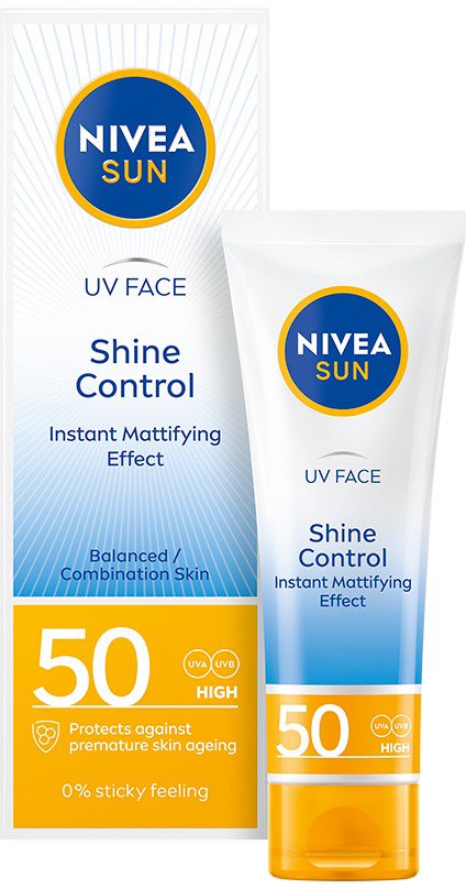 NIVEA Sun Zmatňujúci pleťový krém na opaľovanie SPF50 50 ml