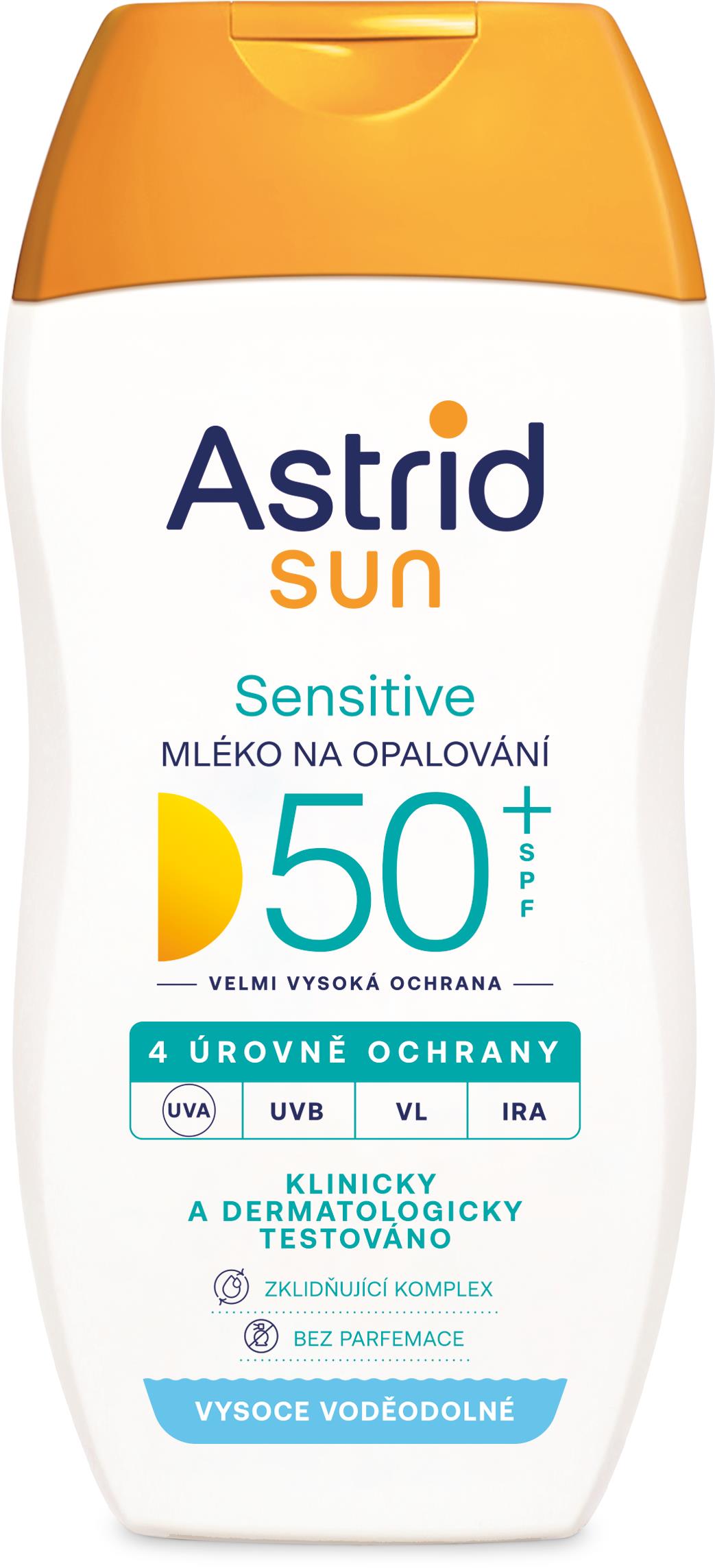 ASTRID SUN Mlieko na opaľovanie Sensitive SPF 50+ 150 ml