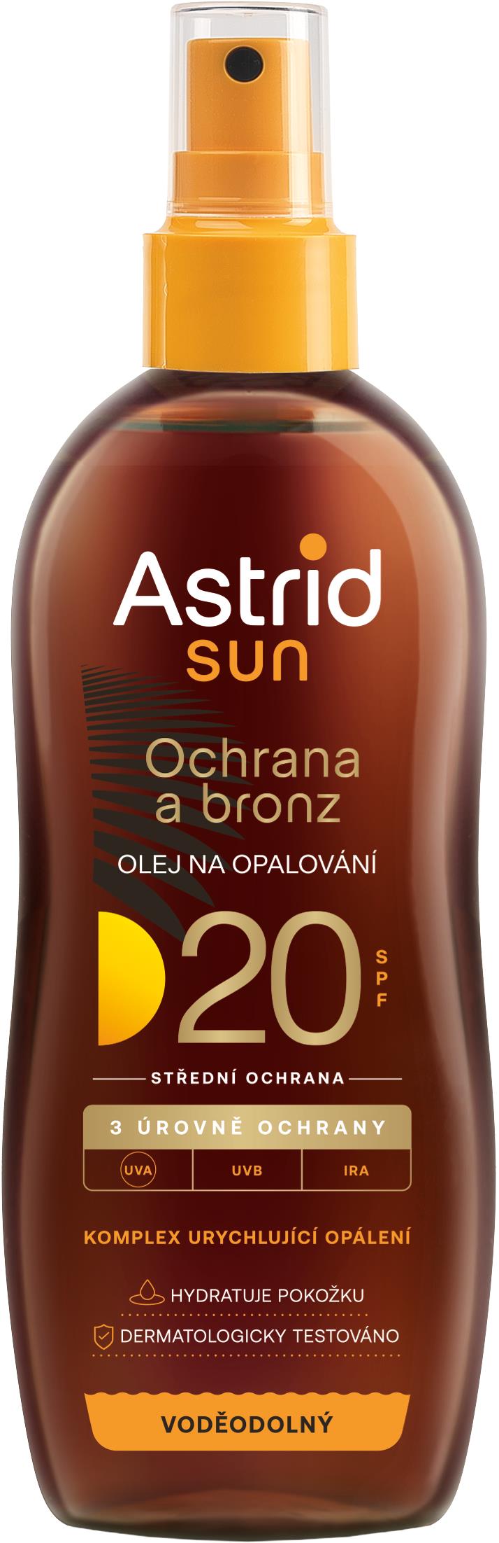 ASTRID SUN Olej na opaľovanie SPF 20 200 ml