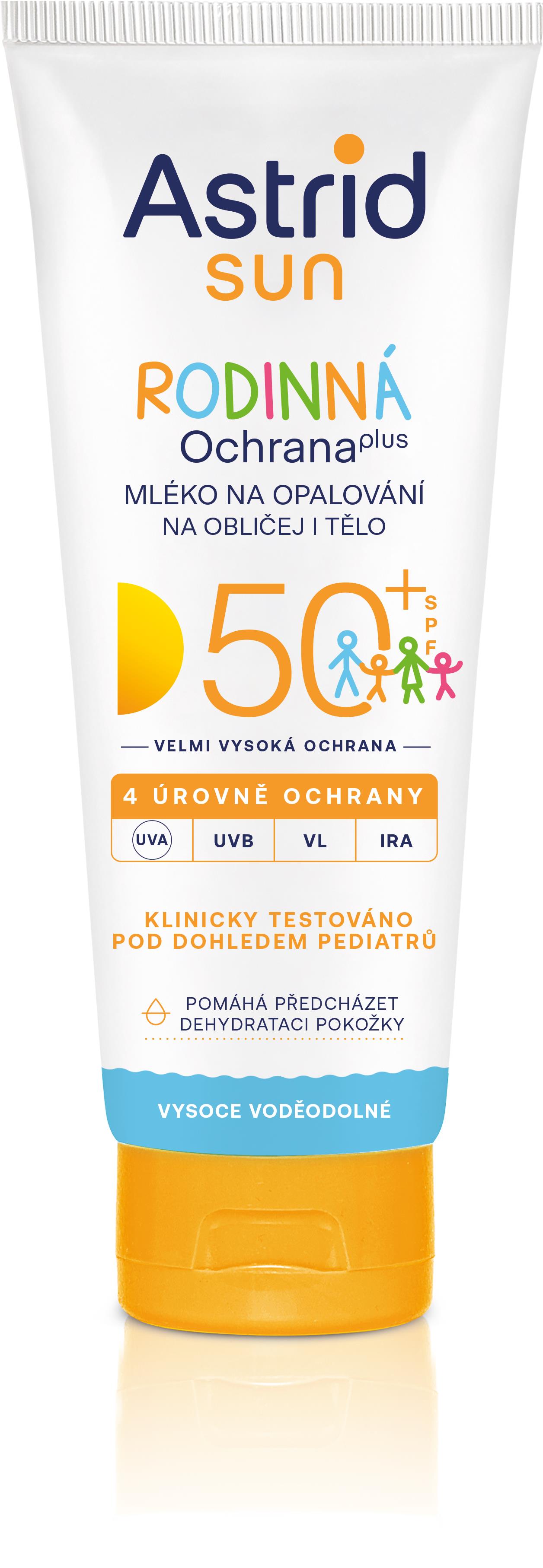 ASTRID SUN Rodinné mlieko na opaľovanie SPF 50+ 250 ml