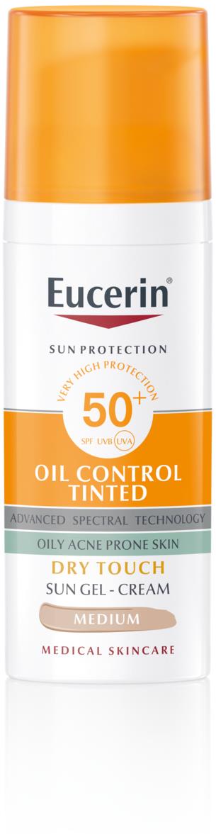 EUCERIN Sun Oil Control tónovaný stredne tmavý SPF50+ 50 ml