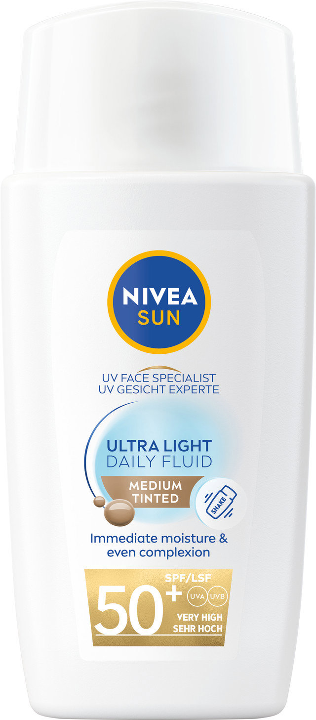 NIVEA Sun Tónovací krém-fluid SPF 50+ stredný 40 ml