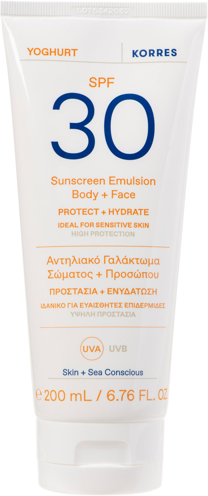 KORRES Yoghurt Sunscreen Emulsion SPF 30 Body + Face 200 ml