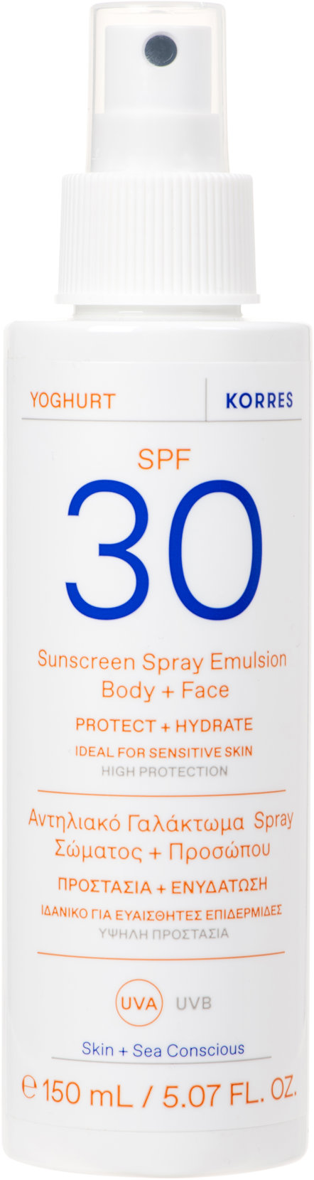 KORRES Yoghurt Sunscreen Spray Emulsion Body + Face SPF 30 150 ml