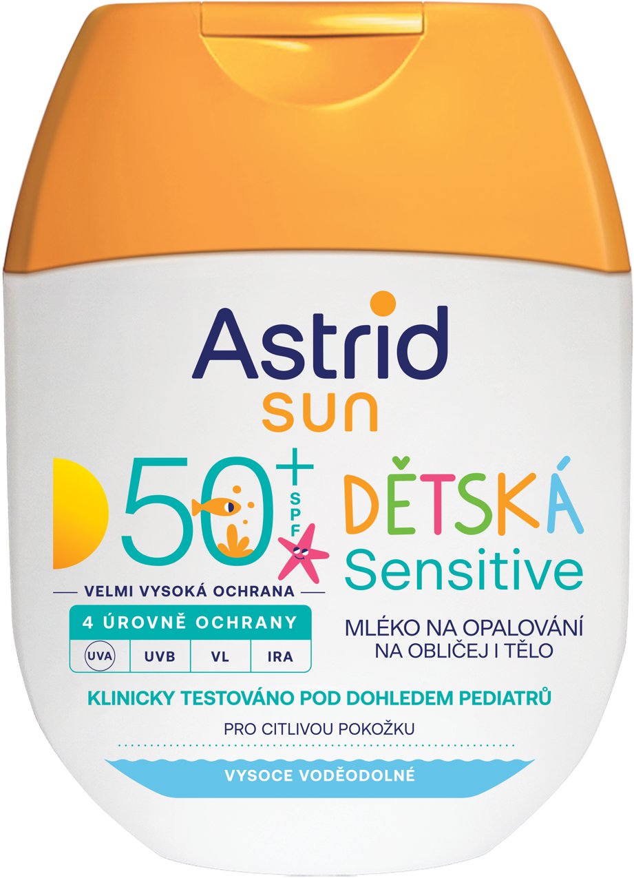 ASTRID SUN Detské mlieko na opaľovanie Sensitive SPF 50+ 60 ml