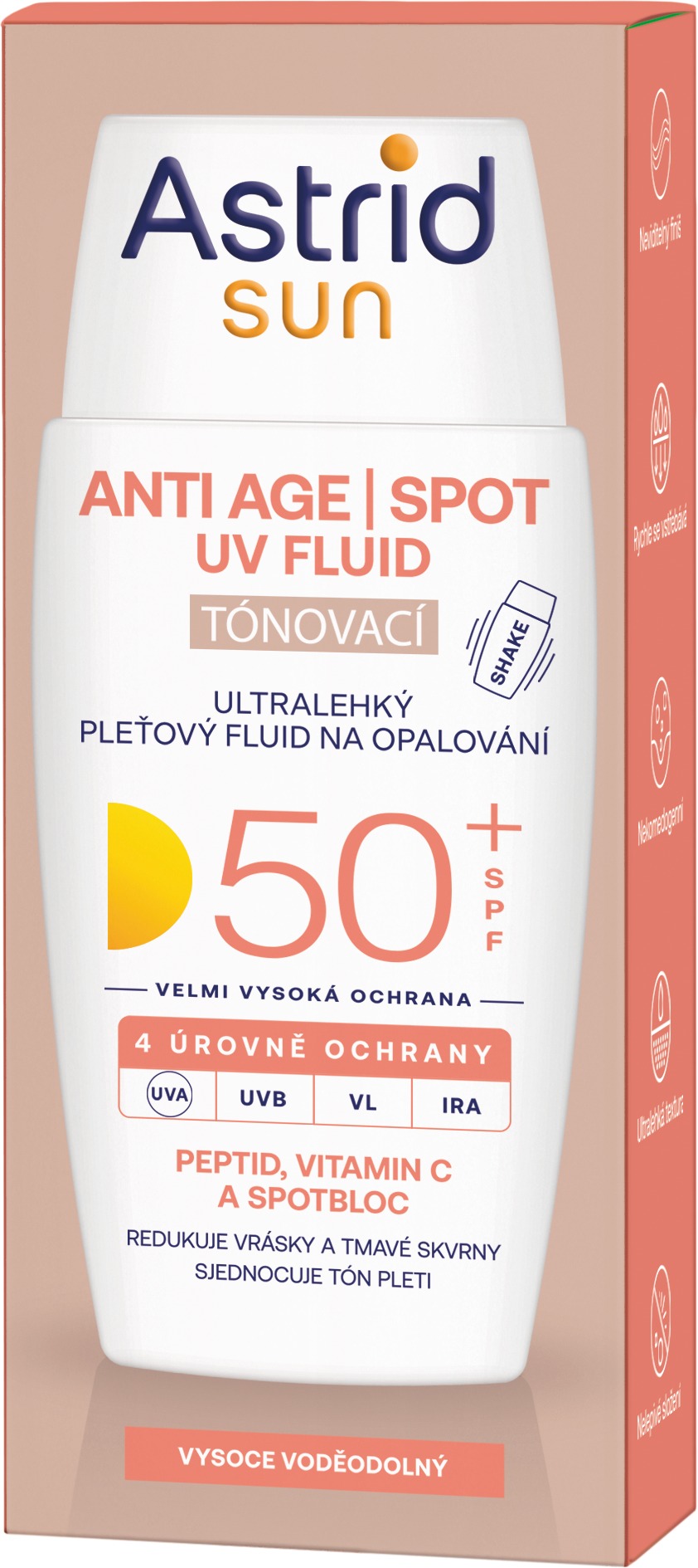 ASTRID SUN Tónovací pleťový fluid SPF 50+ 40 ml