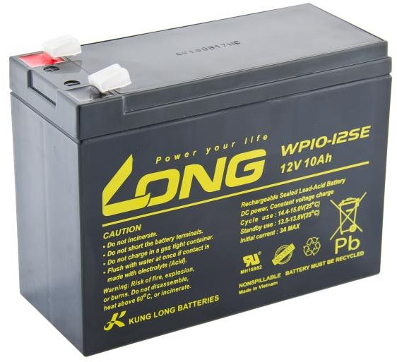 Long 12 V 10 Ah olovený akumulátor DeepCycle AGM F2 (WP10-12SE)