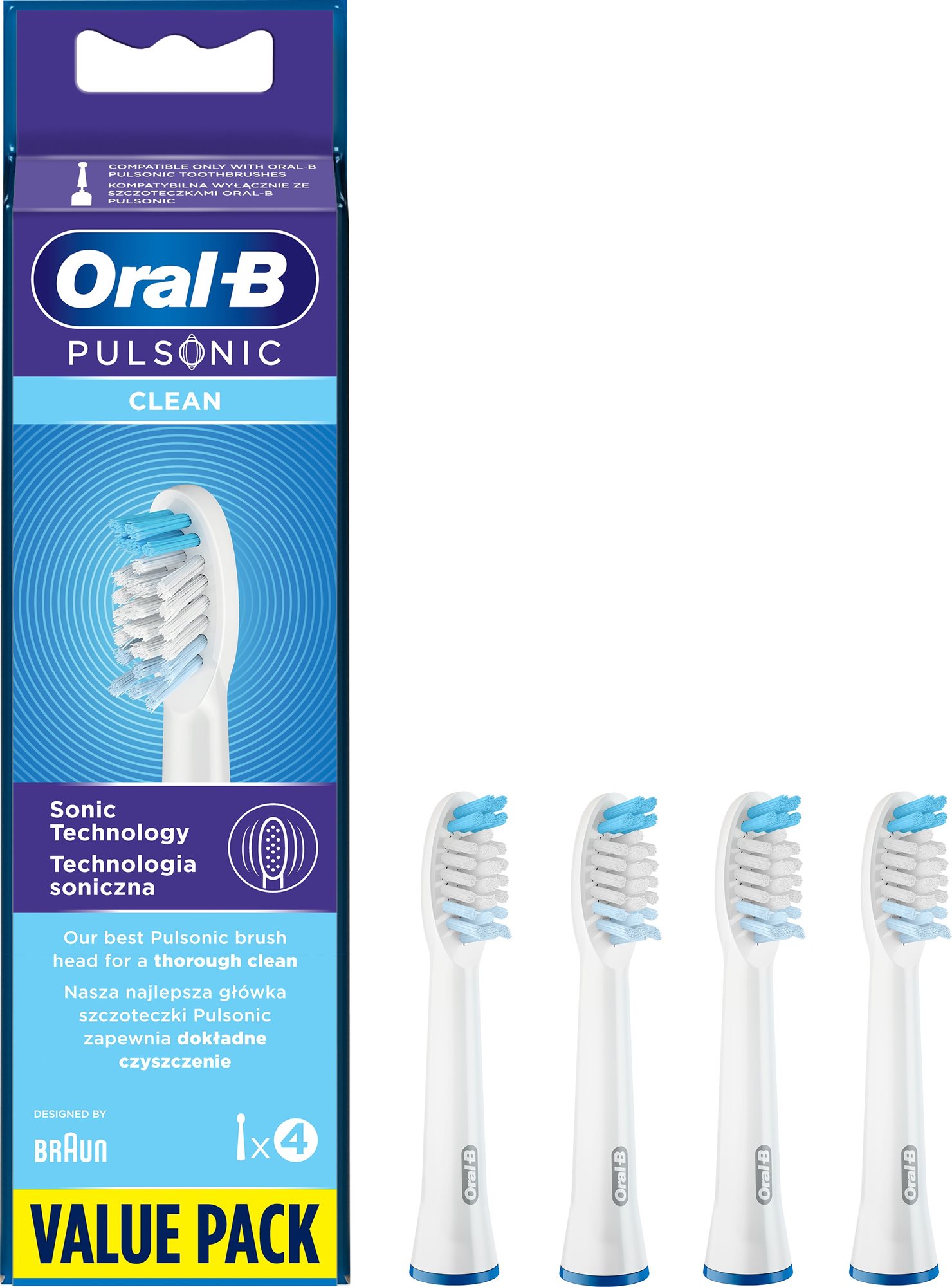 Oral-B Pulsonic Clean, 4 ks – Náhradné hlavice