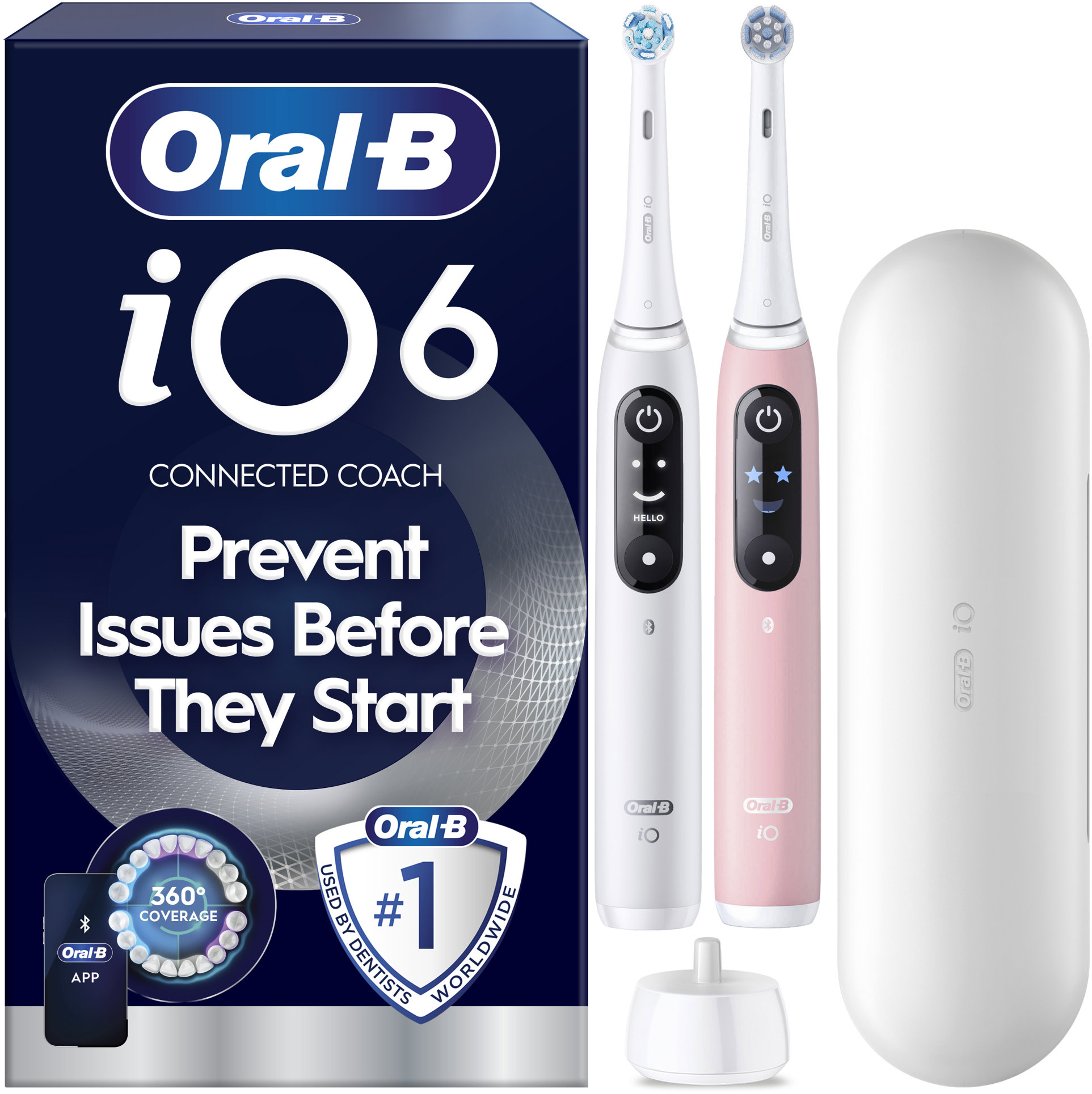 Oral-B iO 6 Duo Biela & Ružová