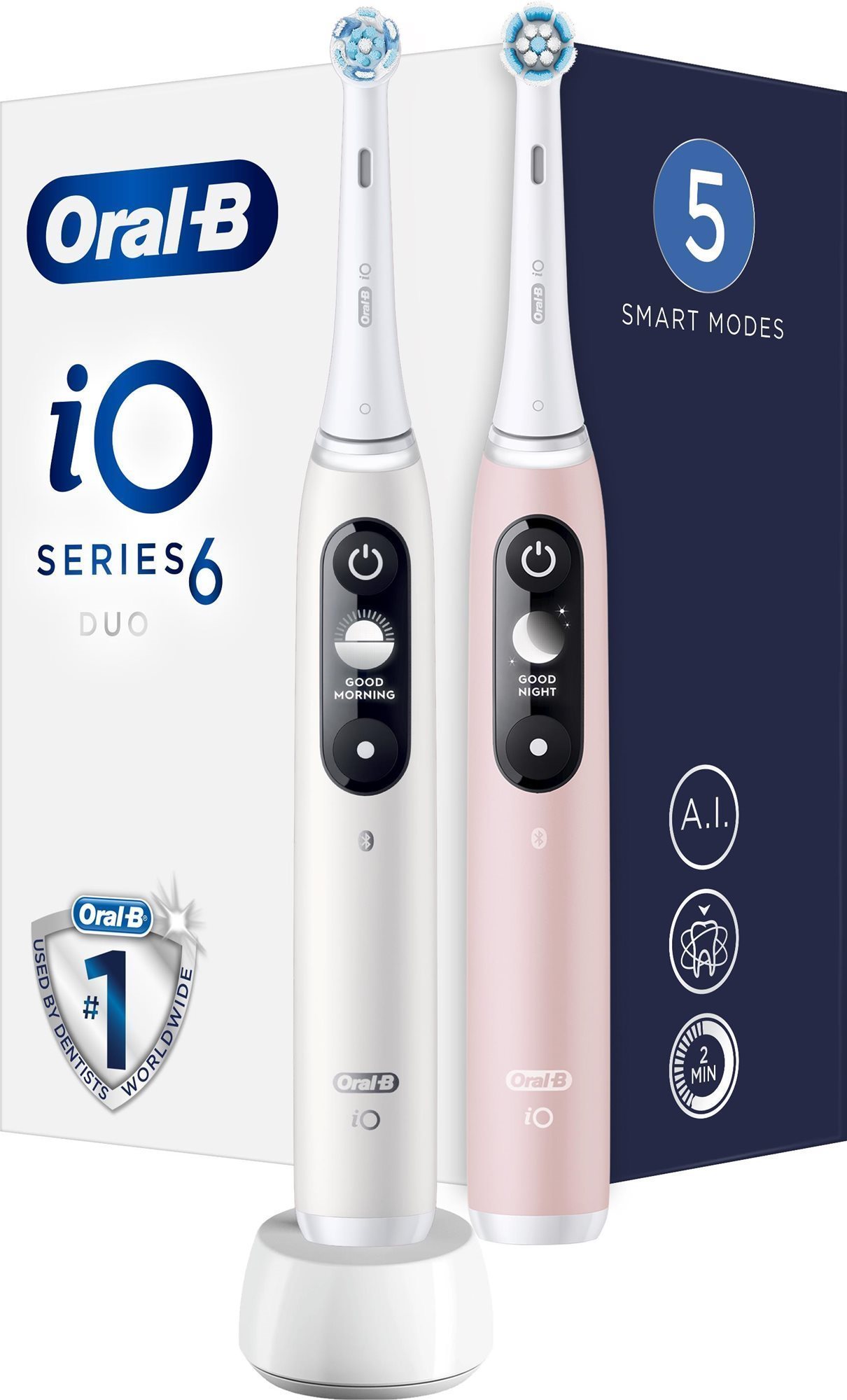 Oral-B iO 6 Duo biela a ružová