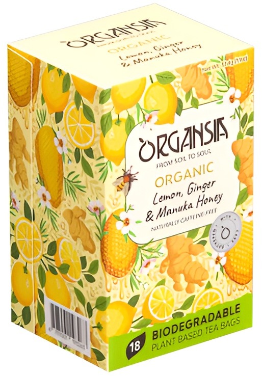 ORGANSIA BIO Lemon Ginger & Manuka Honey 18× 1,8 g, prebal