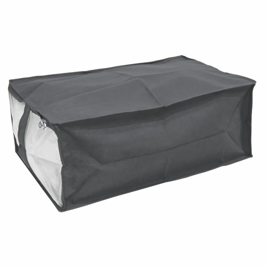 ORDINETT Box úložný 72 l látkový sivý 60 × 46 × 26 cm