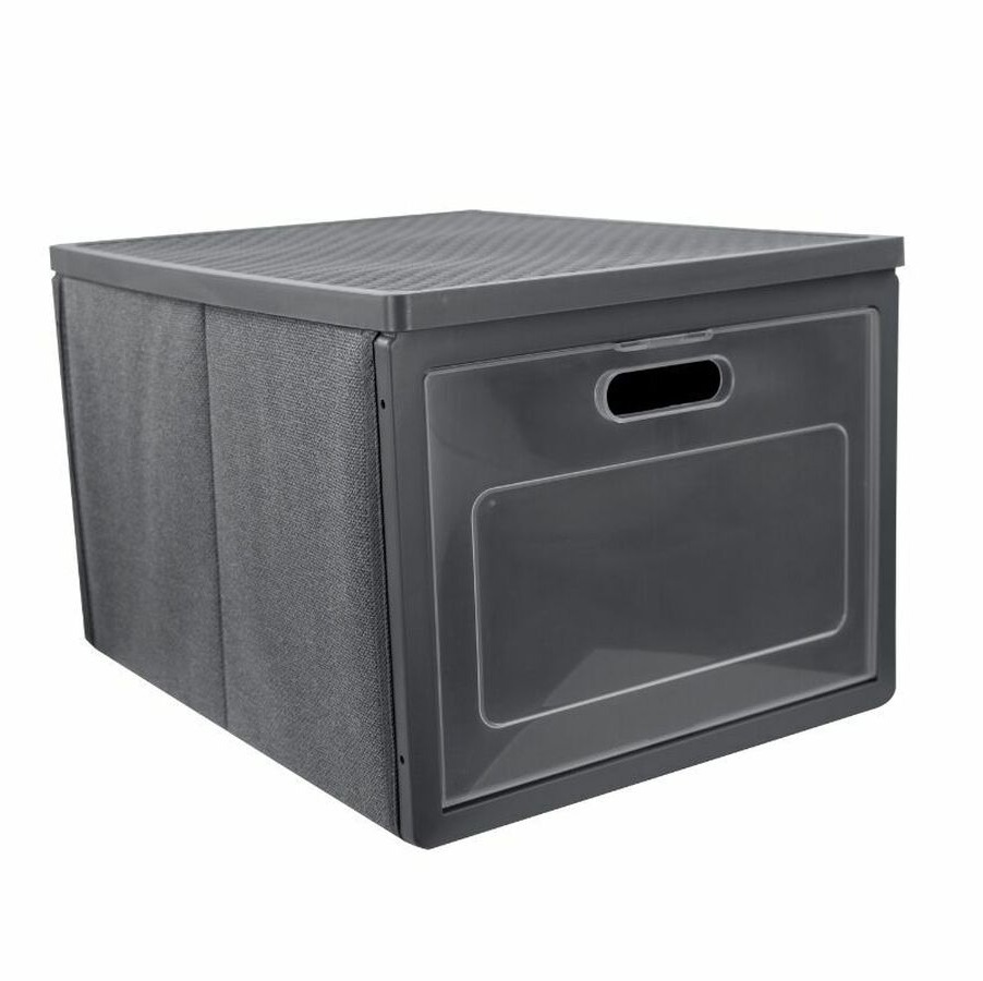 ORDINETT Box úložný 31 l skladací sivý 41 × 31 × 25 cm