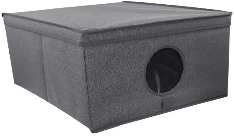 ORDINETT Box úložný 31 l M skladací sivý 48 × 36 × 19 cm