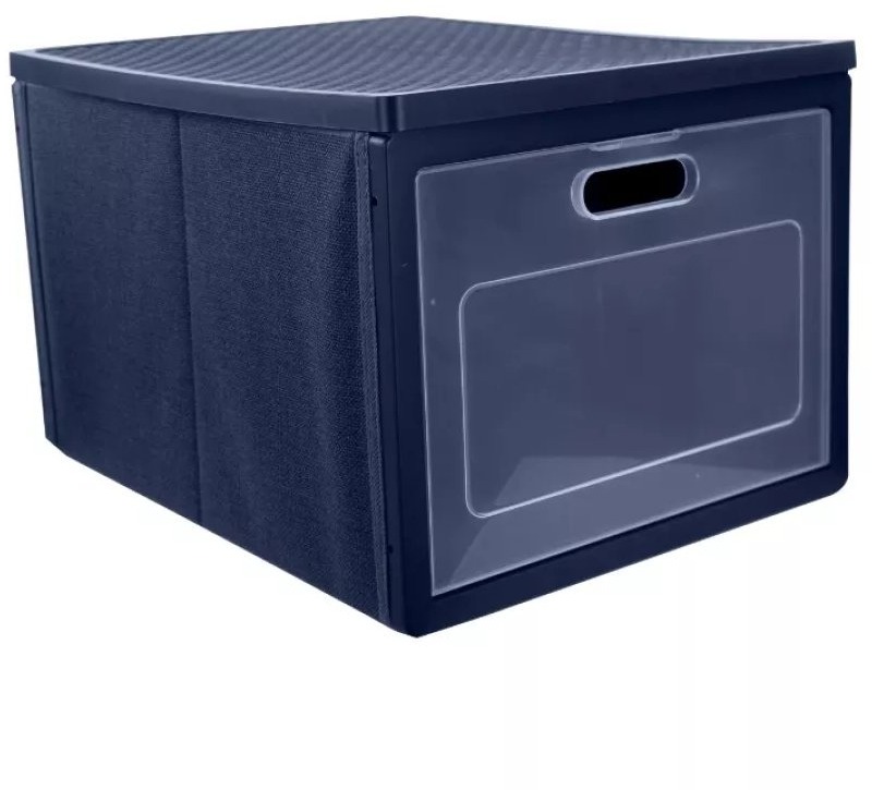ORDINETT Box úložný 31 l skladací modrý 41 × 31 × 25 cm
