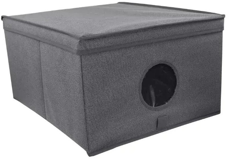 ORDINETT Box úložný 50 l L skladací sivý 50 × 40 × 25 cm