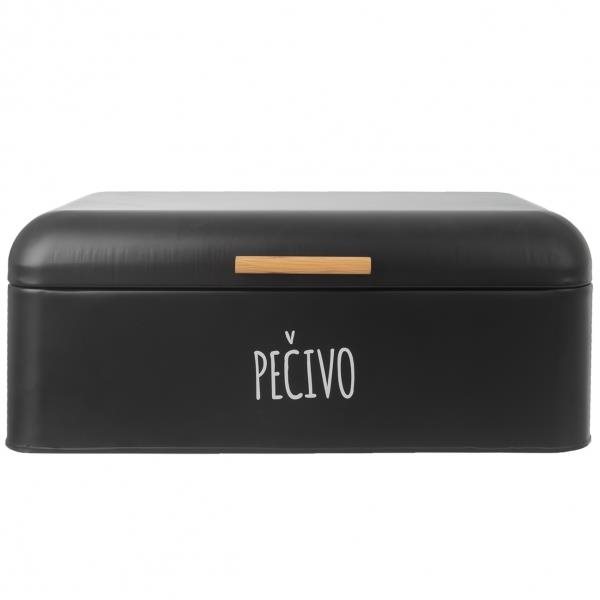 Orion Chlebovka plech/bambus 42 × 24 × 16,5 cm BLACK