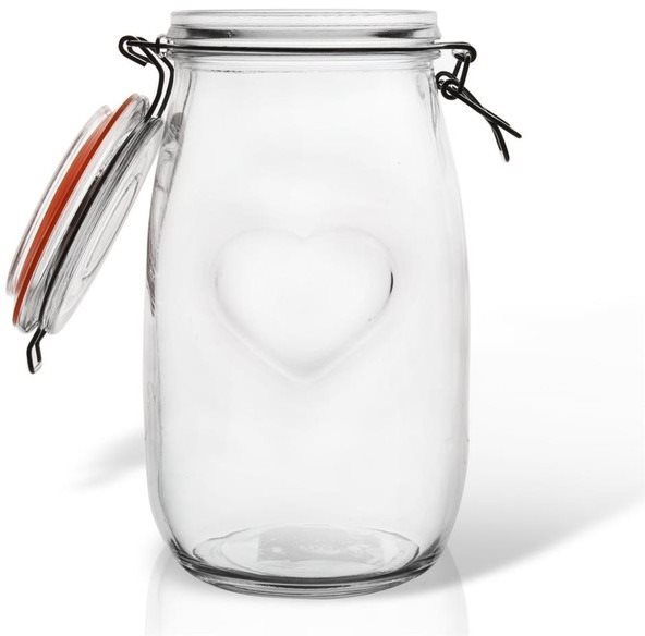 Dóza sklo patent BELA srdce 1,5 l