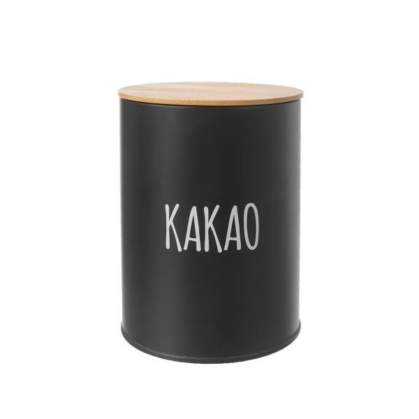 Orion Dóza plech/bambus pr. 11 cm Kakao BLACK