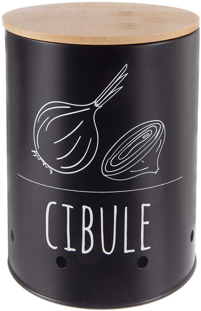 ORION Dóza průměr 13 cm Cibule BLACK CZ plech/bambus