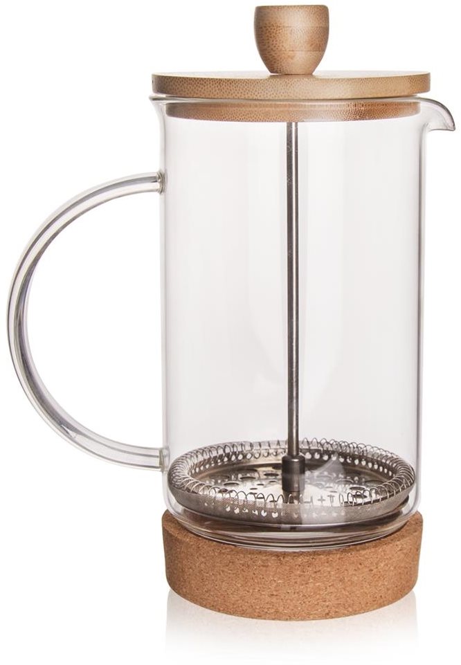 ORION Kanvica sklo/nerez/bambus kafetiéra CORK 0,4 l