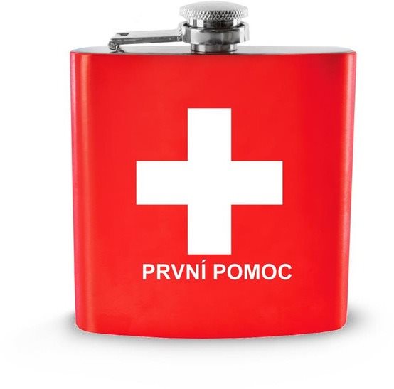 ORION Fľaška vrecková nerez „PRVNÍ POMOC“