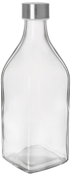 ORION Láhev s víčkem 1,1 l hranatá sklo/kov