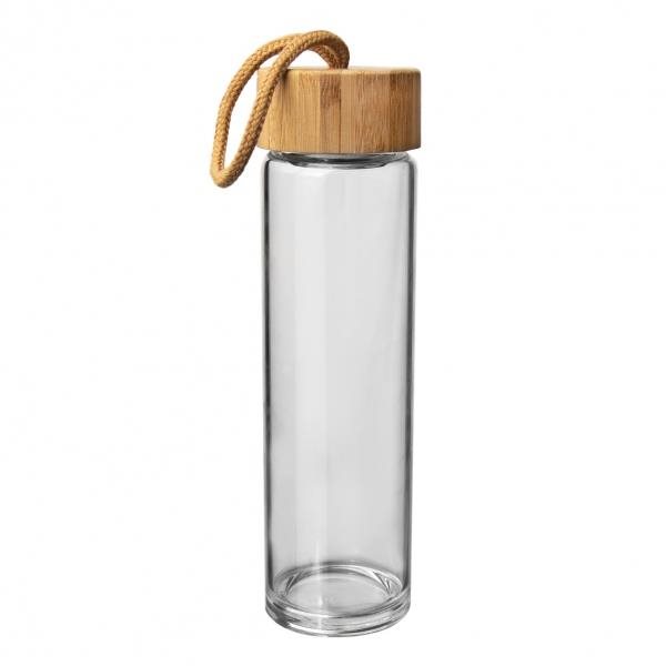 ORION Fľaša sklo/bambus viečko + sitko 0,45 l