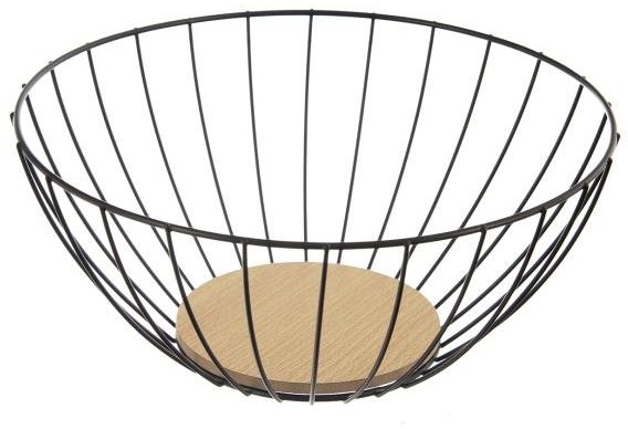 Orion Košík na ovocie kov / drevo RADKA priemer 28 cm