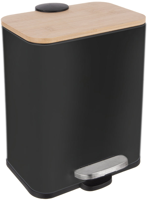 ORION BLACK Kôš odpadkový 5 l s pedálom nehrdzavejúca oceľ/UH + bam. veko