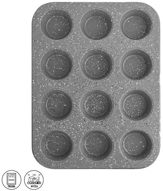 Forma kov/nepr. povrch muffiny 12 GRANDE 35 × 26,5 cm