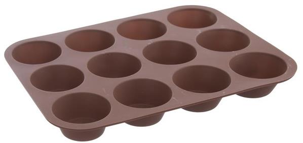 Forma silikón MUFFINY 12 hnedá