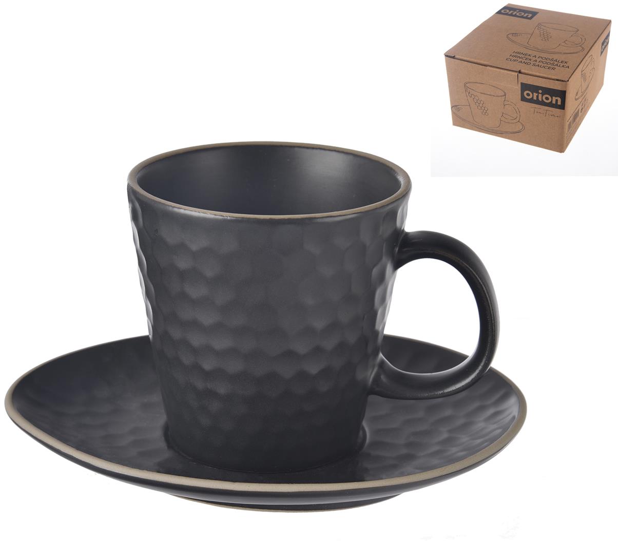 ORION TEA TIME Hrnček kamenina + podšálka cappuccino 0,25 l