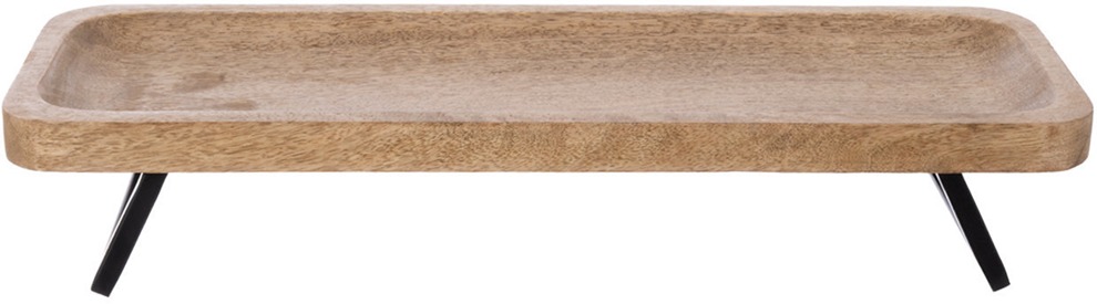 ORION Tácka MANGO 46 × 16 cm, drevo/kov