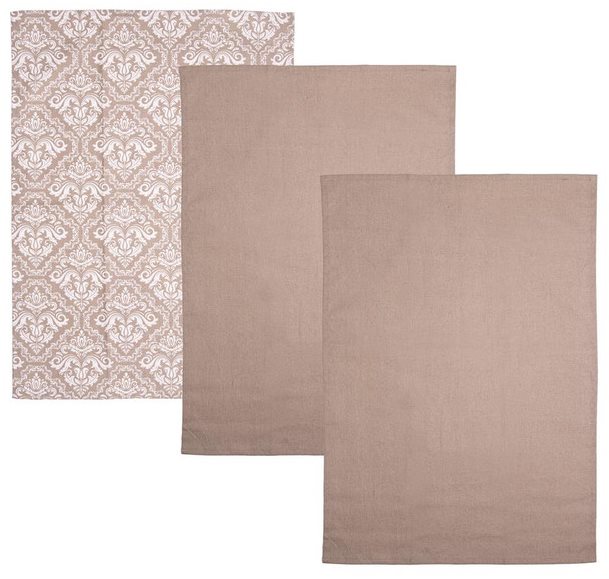 Utierka kuch. bavlna BEIGE 3 ks